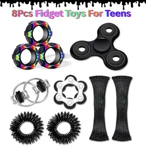 8 Pcs Fidget Toys for Adults & Kids – Easter Basket Stuffers, Gifts for Teens, Boys & Girls 8+, ADHD & Autism Toys, EDC Desk Gadgets, Easter Gift