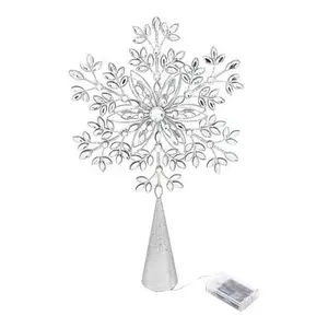 August & Leo LED Jeweled Snowflake Tree Topper