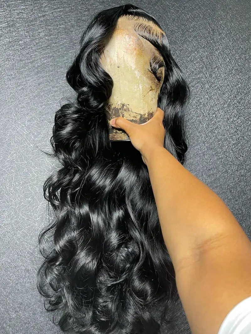 40Inch 13x4 Body Wave Lace Front Wigs Human Hair Pre Plucked 13x4 Frontal Wigs Human Hair HD Lace Body Wave Wig 100% Human Hair Wigs For Women 180% Density