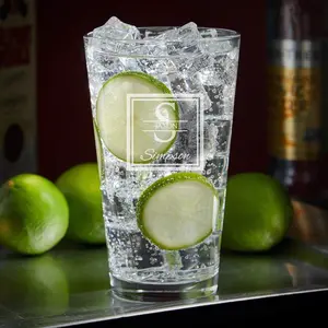 HomeWetBar Engraved Vodka Soda with Lime Cocktail Glass - Personalized Highball Glass for Vodka Lovers