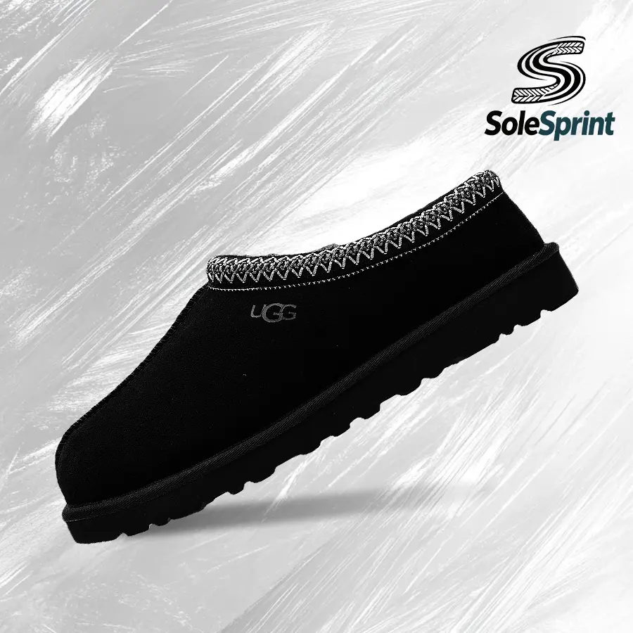 UGG Tasman Slipper Black – shose for man-Vintage-Autumn & Winter-Inspired Running Shoes, Shock-Absorbing Comfort, Gym to Streetwear Casual Wear - back to school-1174671 BLK, Male, Shock-Absorbent, Slip-On Fit