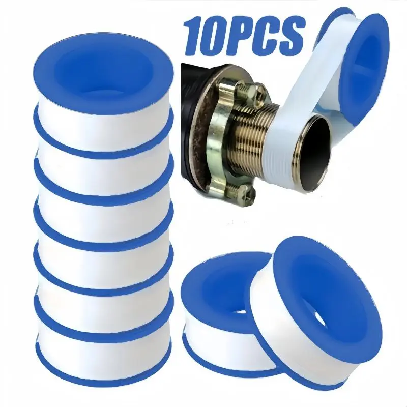 Multipurpose PTFE Tape, Portable Pipe Sealing Tape, Thread Sealing Tape, Shower Head Pipe Sealing Tape, Pipe Sealing Tape for Home Bathroom Kitchen, Adhesive Waterproof Tape, Sealant Tape, Leak Proof Design, Leak Proof Tape, Bathroom Seals