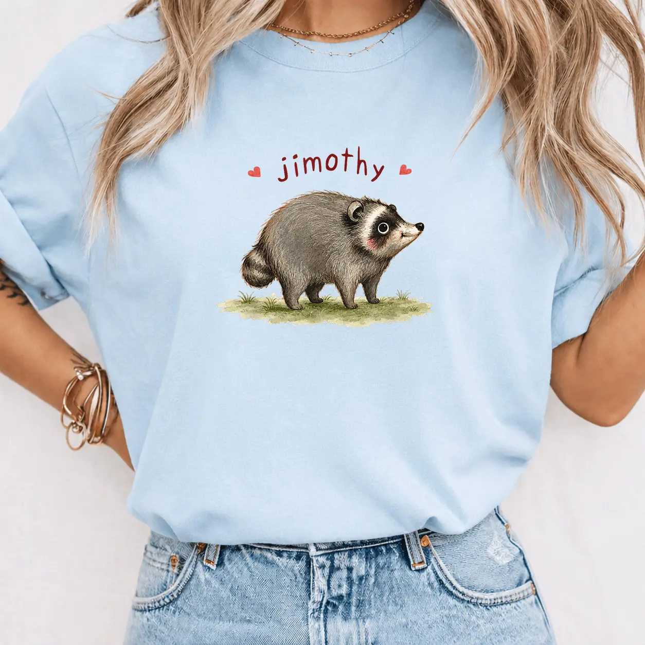 Cute Raccoon Meme Team Jimothy Y2K Graphic Tee, Seattle Meme Youth Shirt, Jimothy Raccoon T-Shirt for Men, Women and Kids