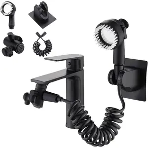 Multi-functional universal faucet, suitable for kitchen sinks and bathroom water dividers, with a rotating faucet extender and a massage shower head, a versatile faucet for everyday washing.