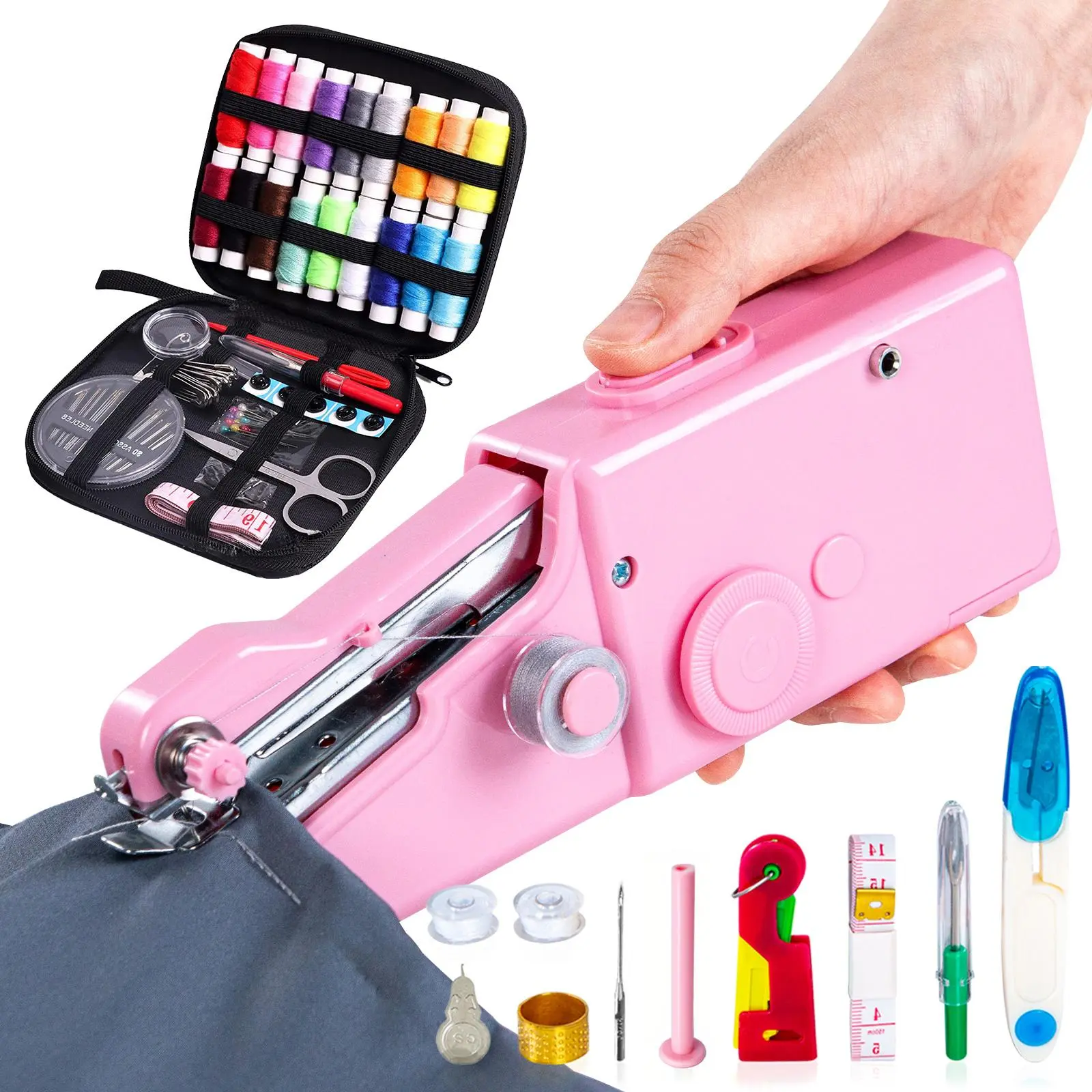 Handheld Electric Sewing Machine - Beginner & Household Sewing Machine, Multifunctional Home Sew Tool, Portable Emergency Fix Companion for Clothing Repair, Travel & Home Use, Beginner Sewing Machine