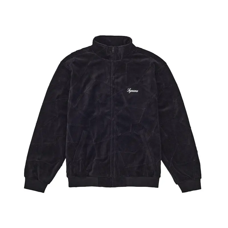 Supreme Men's Patchwork Velour Track Jacket Black, from StockX