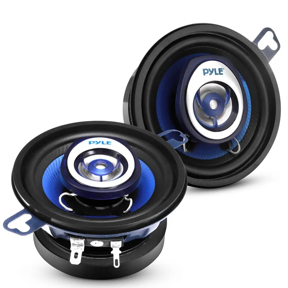 3.5" Car Stereo Speakers Pair, 120W Low Distortion Blue Poly Cone, Car Stereo Component, Audio Accessory for Vehicles, Car Audio