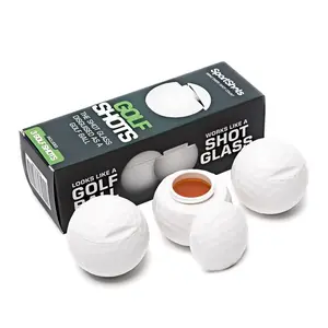 Golf Shots | Golf Ball Shaped Shot Glass Set – Fun Gift, Unique and Funny Gifts For Dad, Husband, Golfers and Men. Golfer Christmas Gift, Stocking Stuffer, or White Elephant.