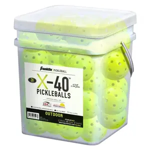 Franklin X-40 Official Size Outdoor Pickle Ball Pack - 36-Count Polyethylene Pickle Balls, Precision Holes, Designed for Outdoor Play