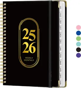 Planner 2026 for Women Men,Monthly and Weekly Calendar Planner,Jan 2026 to Dec 2026,A5 (6.3" x 8.5"),Teacher Student Daily Planning Book with Tabs,for Office School ,Black