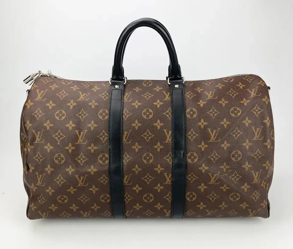 Pre-owned Louis Vuitton Monogram Canvas Shoulder Bags Monogram Macassar Keepall Bandoulière 45
