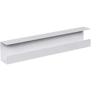 under Desk Cable Tray - Steel with Power Supply and Wire Management - Workstream Collection White