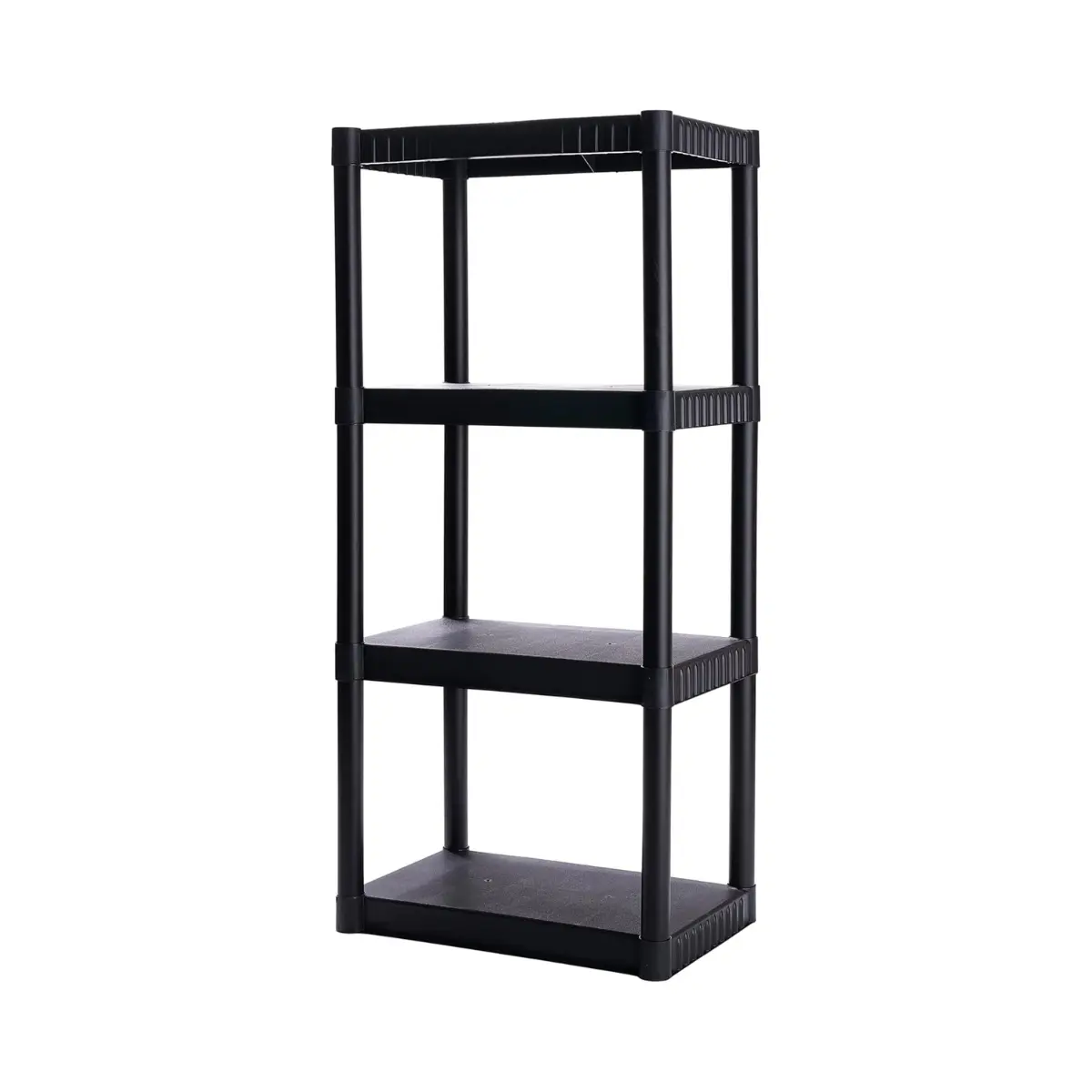 4 Shelf Plastic Storage Shelves Heavy Duty 200lb Capacity Garage Pantry Closet Organizer Unit