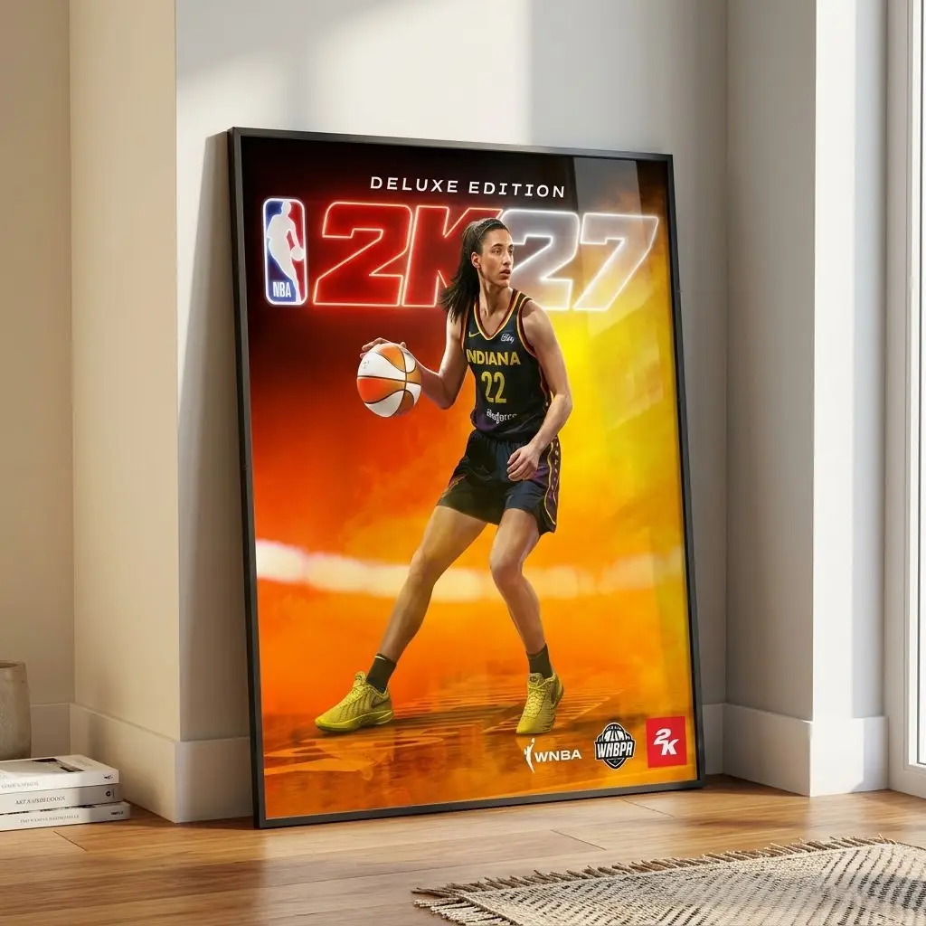 NBA 2K27 Caitlin Clark Deluxe Edition Cover Athlete Poster, No Frame