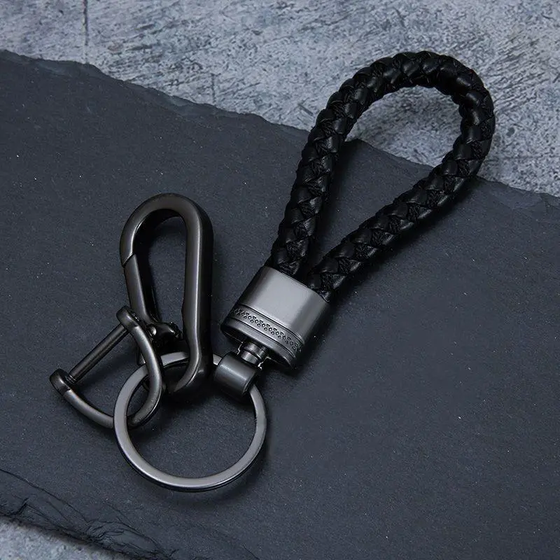 Car Keychain, Braided Rope Keychain, Universal Key Ring for Car Key, Car Accessories, Lightweight Keychain, Metal Keychains, Keyrings, Keychain for Car Keys