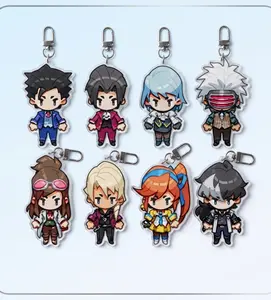 Ace Attorney Character Acrylic Keychains, Role Playing Game Keychains