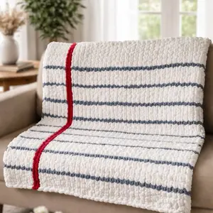 CUSTOM MADE TO ORDER Handmade Notebook Paper Chunky-Knit Blanket