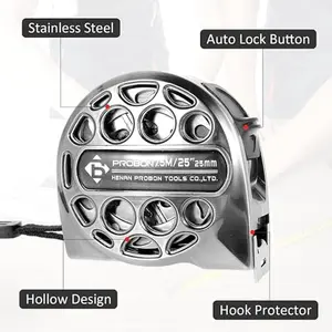 Xuan Stone Hollow Series Steel Tape Measure 3m/5m/7m Waterproof Rustproof Home Decoration Industrial Precision Stainless Steel