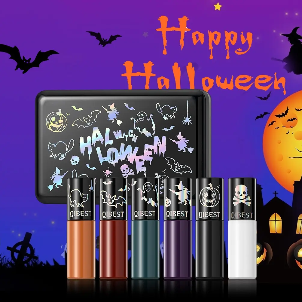 Halloween Matte Lip Glaze Set Lipstick Matte Lipsticks Vampire Velvet Not Fading Lip Makeup Matte Lip Gloss