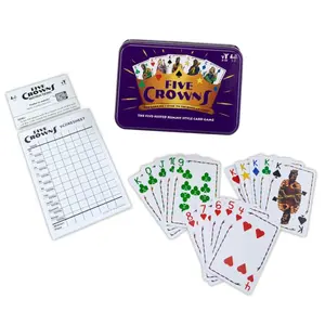 Playmonster Five Crowns Game, Card Games, Family Game, Collectible Tin