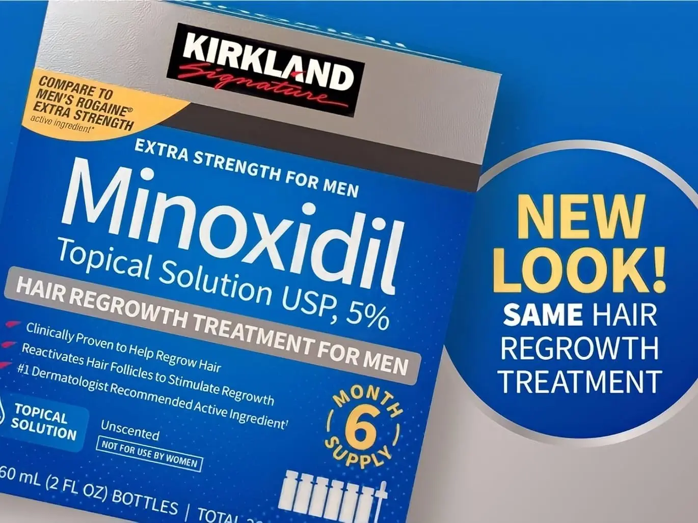 Minoxidil 5% for Men & Women Universal Solution for Pattern Baldness & Thinning Liquid Hair Growth Booster 3-Month Supply| Targets Hair Thinning at the Root