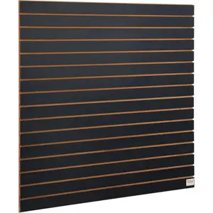VEVOR Slatwall Panel, 16 sq.ft, Versatile Durable Slat Wall Panel with MDF Material & 3 in Groove, Aesthetic Easy to Clean Slat Wall Panel with Melamine Surface, Fit for Bicycles, Hammers, etc.