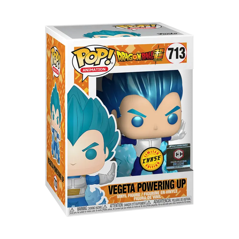 Funko Pop! Dragon Ball Super - Vegeta Powering Up (MT) (Chalice Collectibles) (Chase) #713 Exclusive Collectible Pop Vinyl Figure