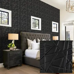 Aadesh 3D Wall Panel Wallpaper, Decorative Wallpaper (Includes One Roll of Mounting Tape), Interior Wall Decor, Diagonal Diamond Textured Pattern for Living Room, Lobby, Bedroom, Hotel, Office, 11.8 x 11.8 Inches (Approx. 30 x 30 cm)