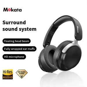 Mokata X1 over-ear Bluetooth headphones featuring 360° spatial sound, a transparent mode for clear call audio, and long battery life, designed for comfortable extended wear.