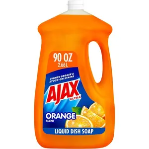 Ajax Ultra Liquid Dish Soap Orange Scent, Triple Action, 90 fl oz Bottle