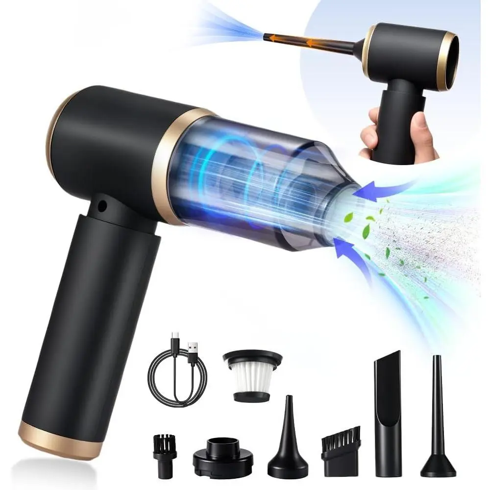 Handheld Car Vacuum Cleaner, Cordless Portable Car Vacuum and Air Duster  High-Power Wireless Handheld Car Vacuum Cleaner, equipped with two filters and multiple nozzles, suitable for cars, homes, offices, and pets.