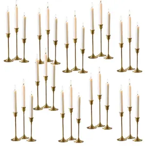 Elegant Romantic Vintage Metal Taper Candle Holders, 30-Piece Set Candle Stands, Candlestick for Wedding, Dinner, Halloween and Home Interior Decor Ornaments, Interior Decoration Accessories