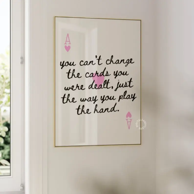 Trendy Wall Art Prints Retro Playing Card Wall Print Trendy Printable Art Pink Preppy Aesthetic Wall Decor Girly Prints Poster No Frame