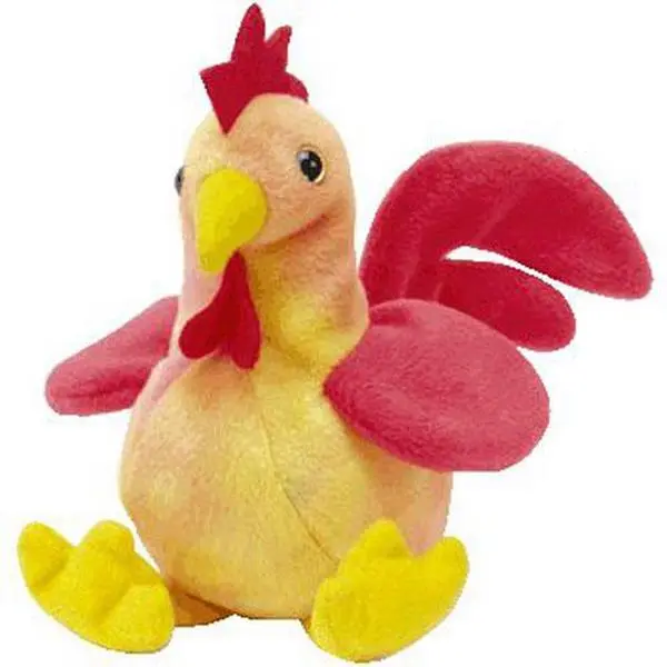 TY Beanie Baby - DOODLE the Rooster  (4th Gen hang tag) (6 inch) (1996) - MWMTs