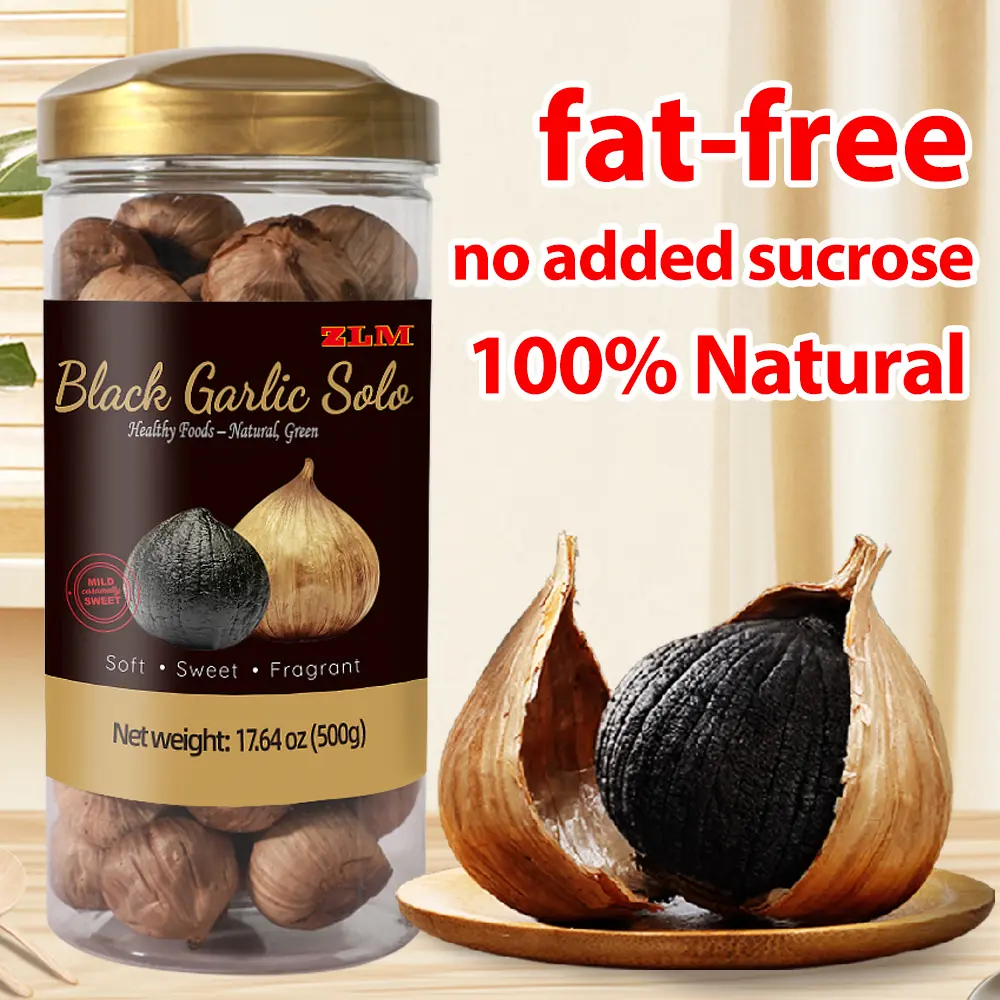 Whole Bulb Black Garlic 17.6oz Jar – Easy Peel All Natural Fermented Garlic, No Additives, Chemical Free, Kosher & Halal, Ready-to-Eat Healthy Snack, Versatile Cooking Spice, Perfect for Chamoy Pickle Making