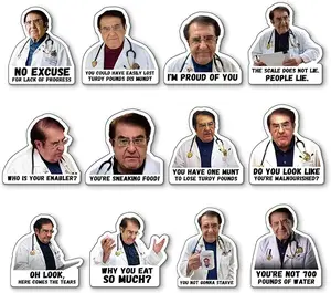 Dr. Now 12-Pack Magnets - 3" x 3" Strong Magnetic Refrigerator & Car Accessories Featuring Funny and Motivational Dr. Now Designs Decor Kitchen Health Doctor
