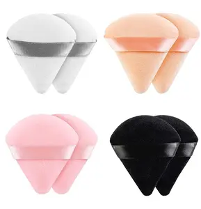 8 Pieces Triangle Powder Puff Face Soft Triangle Makeup Puff Velour Cosmetic Foundation Blender Sponge Beauty Makeup Tools Pretty in Pink Makeup Sponge