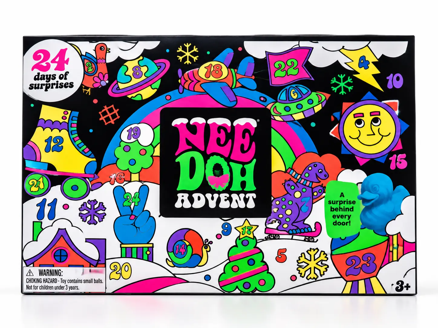 100 % Authentic NeeDoh 2026 Advent Calendar 24 Days Of Surprise Christmas Countdown to Squishmas