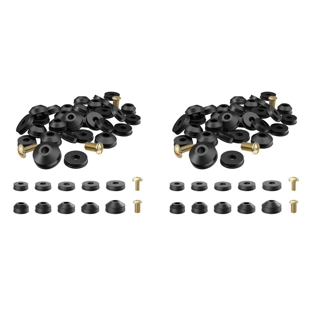 116-Pack Faucet Repair Parts Assortment Kit - Flat, Beveled Washers, Brass Bibb Screws, Seal for Kitchen Faucets, Bathroom Sink Leak Fixer, Automotive & Motorcycle Interior Stowing