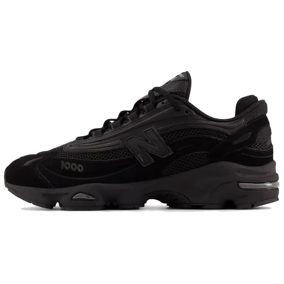 New Balance 1000 'Triple Black' Sports Sneaker for Casual Athletic Wear, Casual Breathable Shoes, Men's Shoes, Male, New Balances, Casual Wear