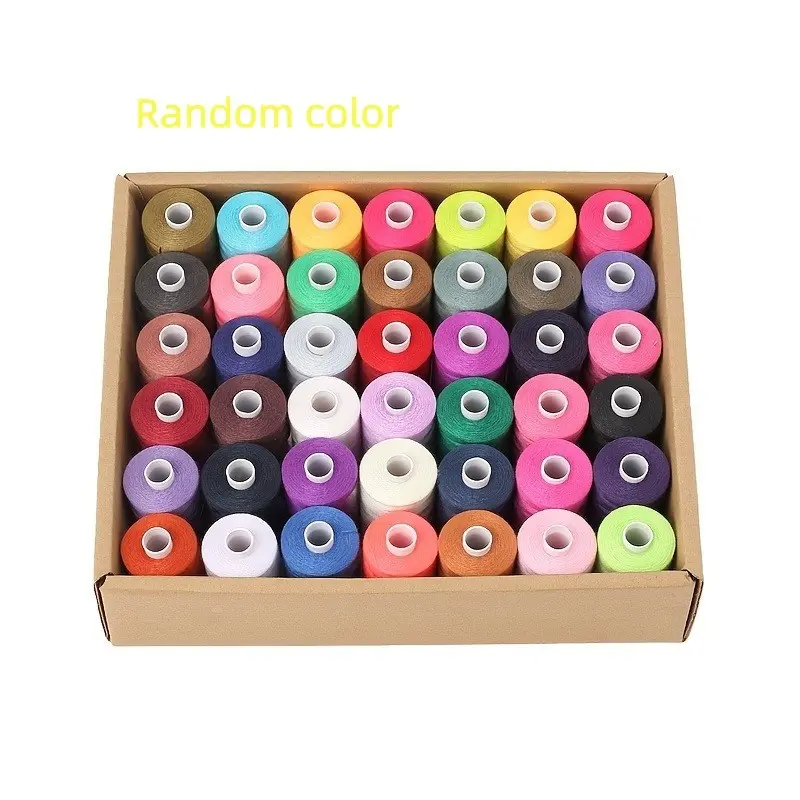 Factory Direct Home Use 42 Spool Set 1000 Yards Sewing Thread, Hand Stitching Embroidery Polyester Thread, DIY 402 Sewing Thread, Thread for Sewing