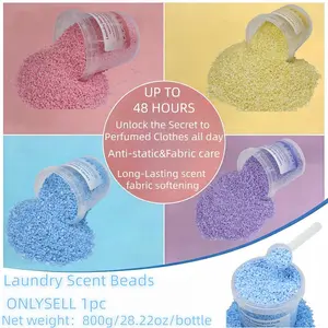 800g Laundry Scent Booster, Long-Lasting Fresh Fragrance, Concentrated Fabric Softener, Suitable for All Washable Fabrics, Transparent Bottle, Scent Beads Laundry, Laundry Fragrance Enhancer