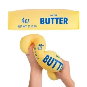 Soft & sticky butter bar squishy! Slow-rising, realistic texture for satisfying squeezes. Great for stress relief, fidget play, relaxation, and gifting for every age.