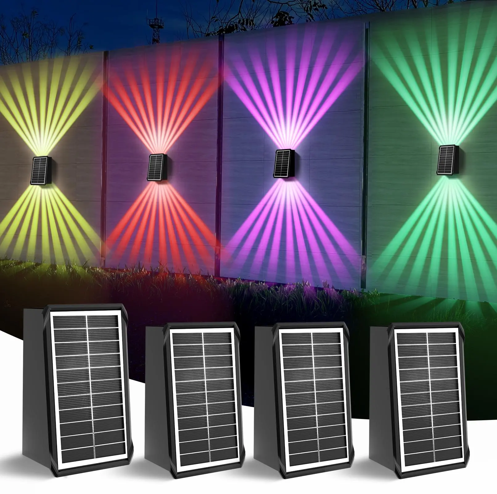 Solar Powered Wall Lights Up and Down IP65 Waterproof LED Light with Auto Dusk to Dawn Glow Design for Garden Decorative Lighting solar lights outdoor mini fireworks light Illumination solar tube light Installation Outdoorfun solar lights outdoor