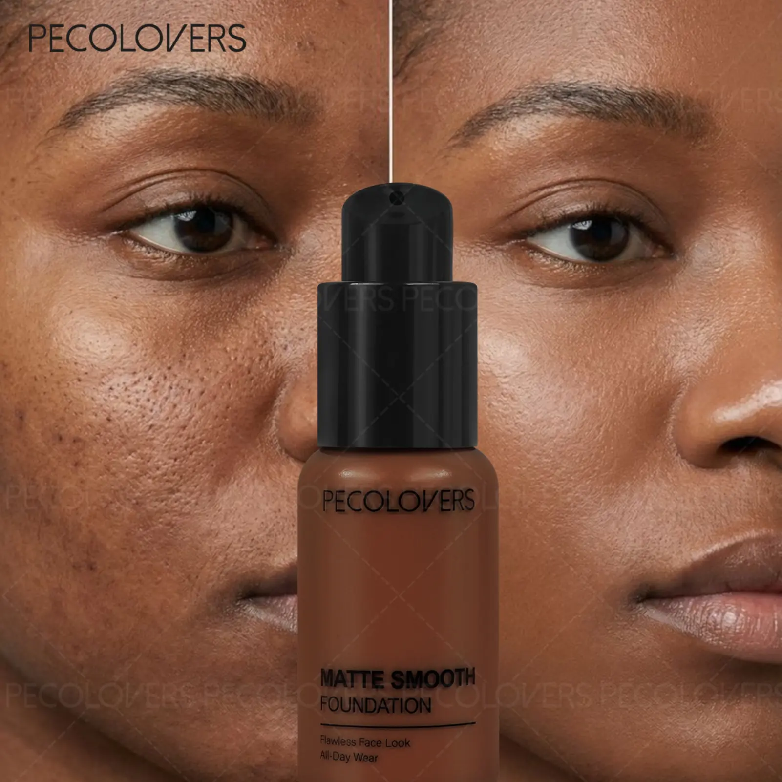 Liquid Matte Foundation - Full Coverage Face Base, Flawless Base Foundation, Long-Lasting For Daily & Party Wear, Light And Medium, Face Cosmetic