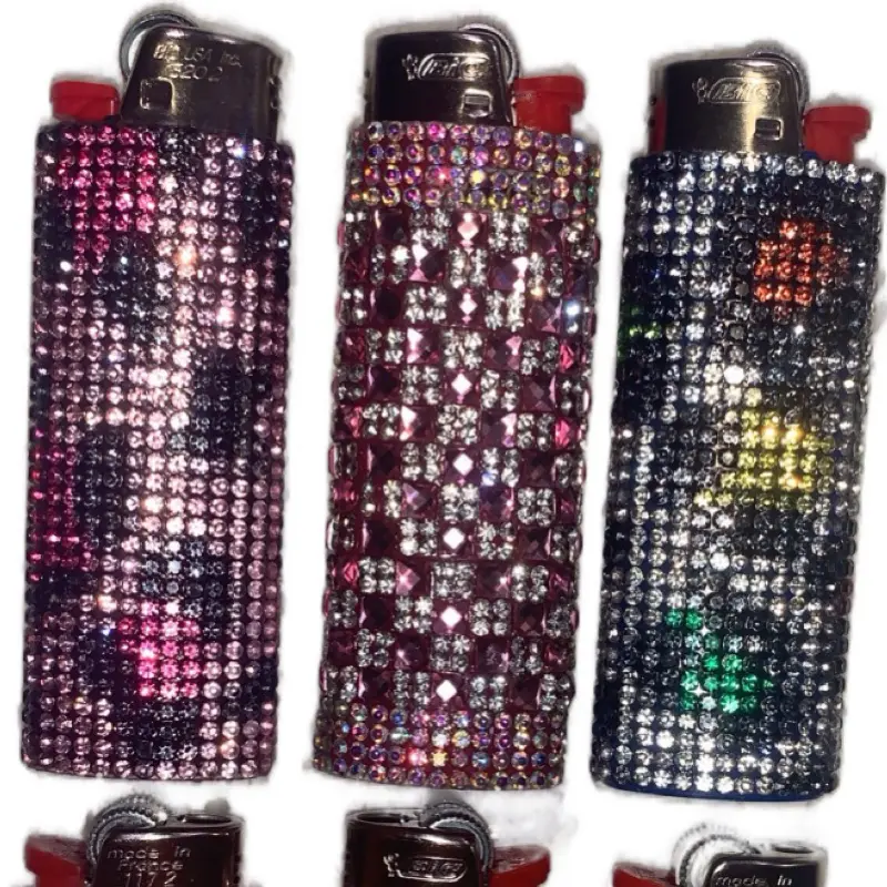 Pink Planes + Bling Lights Singles + Diamonds + Crystal Rhinestones +  Luxury Accessory+ Assorted Colors & Styles - Creative,  Cute lighter, Custom, Sparkle Fancy Set, Rhinestone, 2026 Gift, Daily Use, Lucky