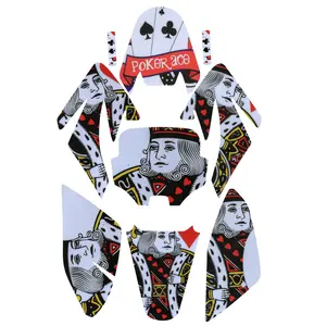 Pocker Ace Graphics Decals Stickers Set For Honda CRF70 125cc 140cc 150cc 160cc Dirt Pit bike SSR