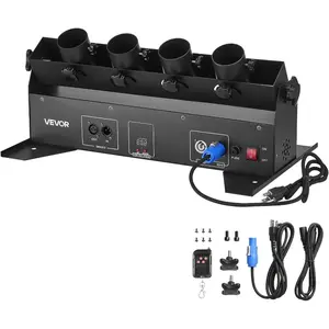 VEVOR Electric Confetti Cannon Machine, High Output 4-Shot Confetti Launcher, DMX512, Manual Remote Control, Portable Confe-tti Shooter for Wedding Christmas DJ Party Event Show Stage NightclubVEVOR Super Brand Day