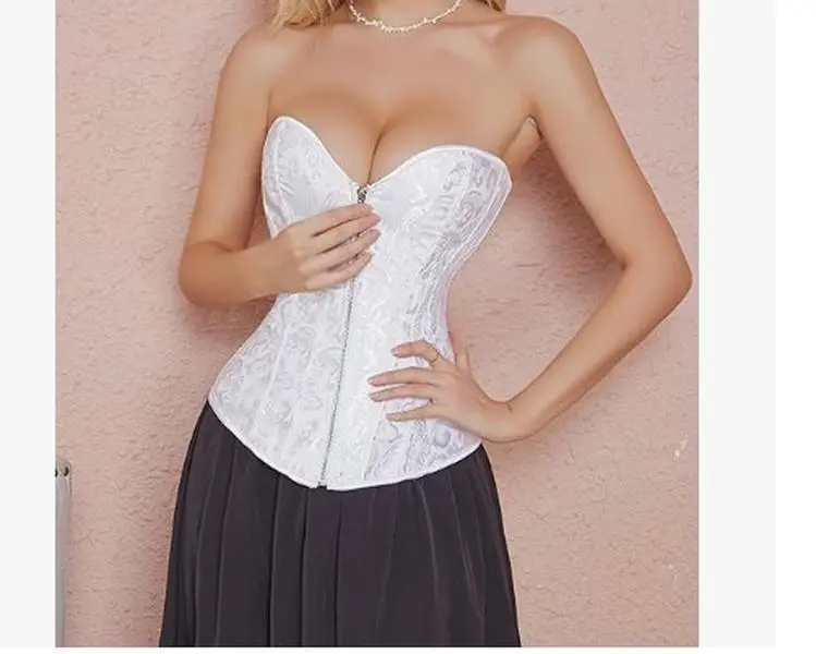 Corsets Lace Up Busiter body sharper Women's Lingerie Color White