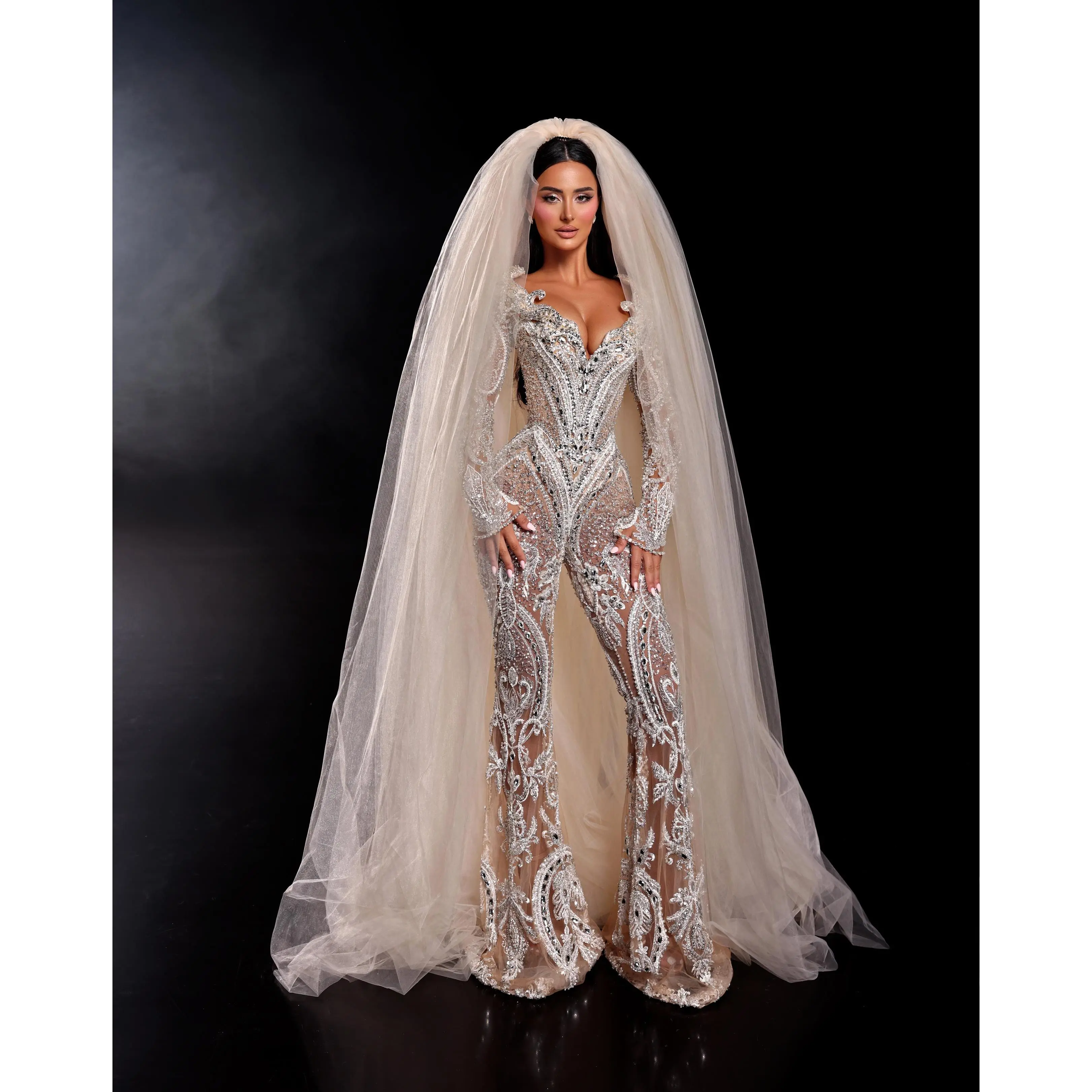 Bridal Nude Jumpsuit